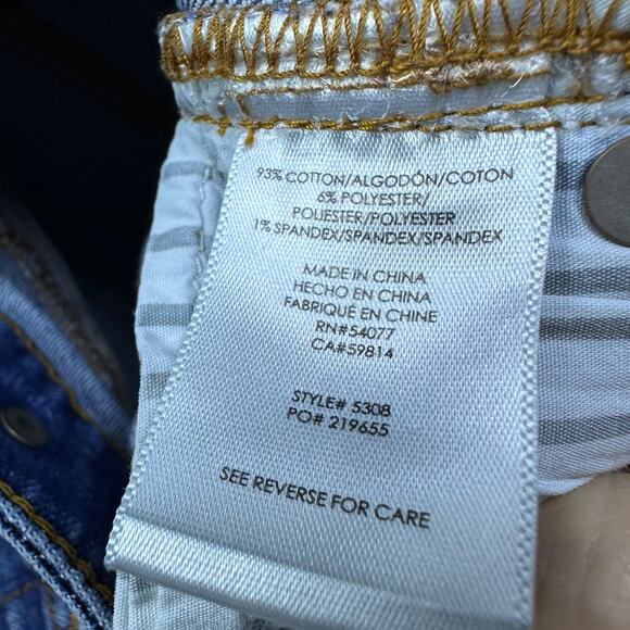 Cabi Slim Boyfriend Patchwork Medium Wash Mid Rise Denim Jeans 4 Style #3462 - Picture 13 of 16